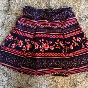Bright pink and navy skirt